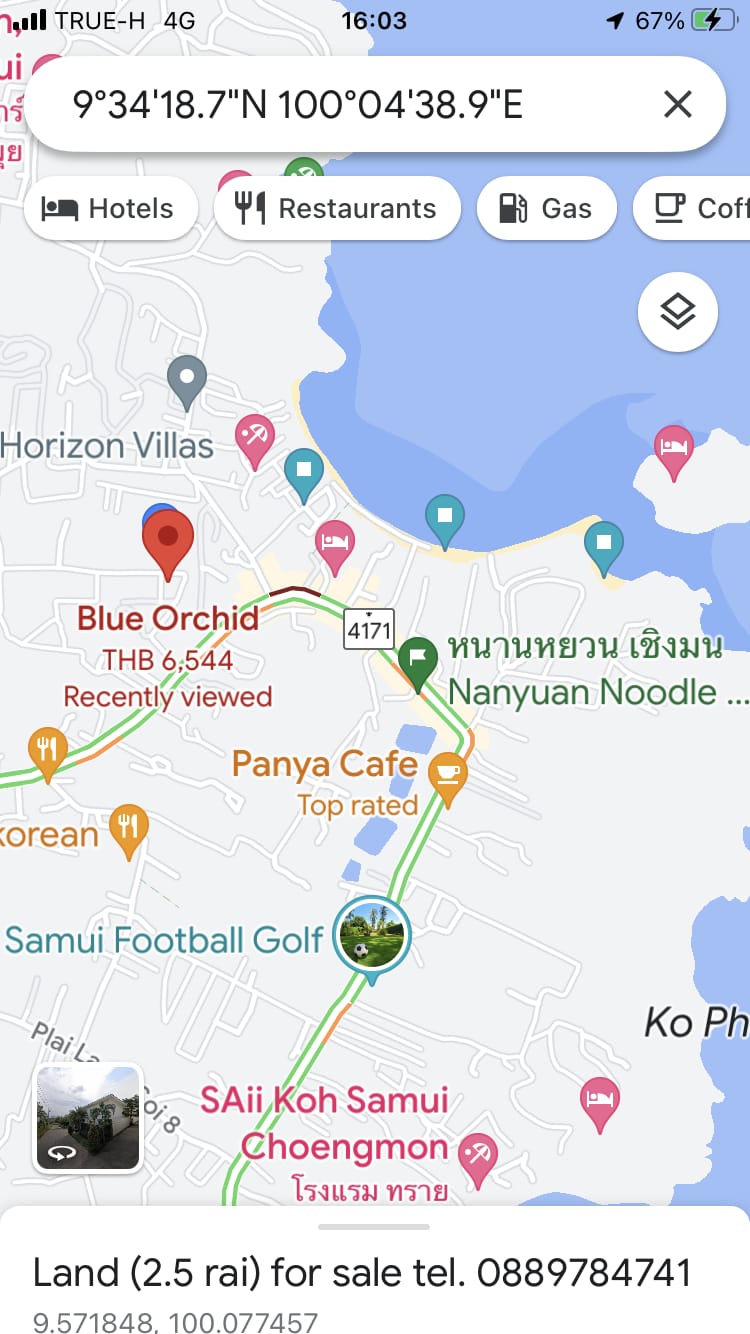 ขายที่ดิน 2.5 ไร่ เกาะสมุย วิวทะเล ใกล้หาดเชิงมน และสนามบินเกาะสมุย