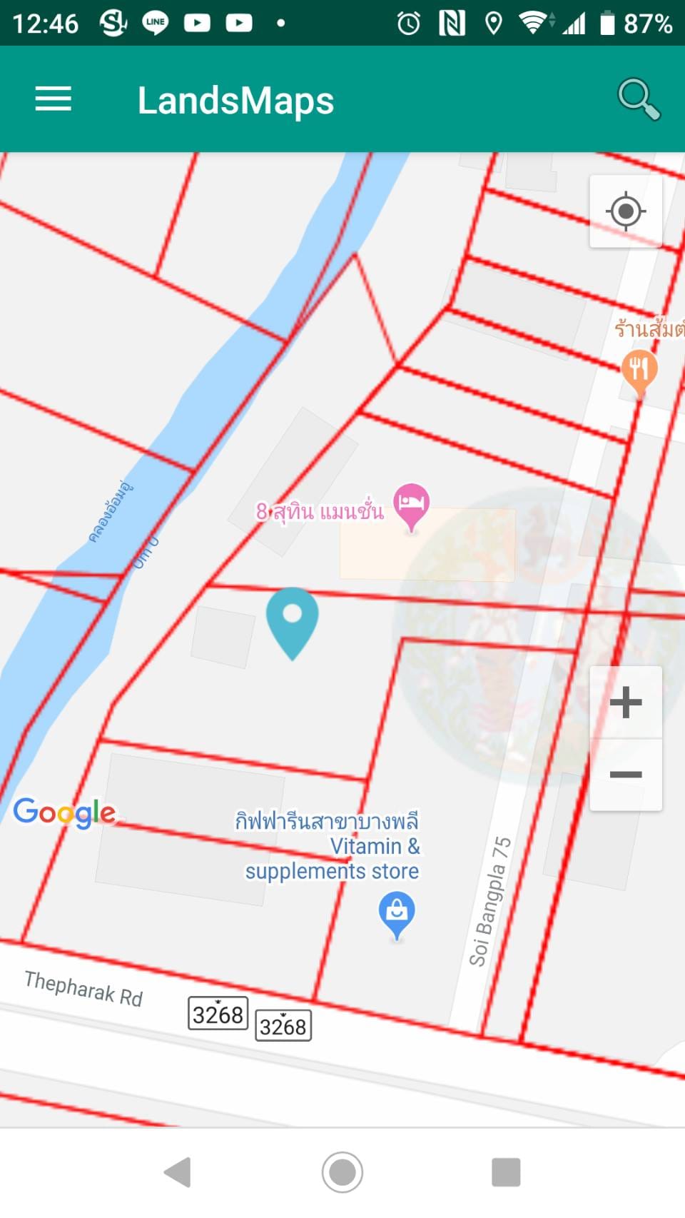 ที่ดิน บางปลา75เทพารักษ์ ห่างถนนใหญ่30เมตร